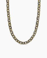 Streamline® Oval Link Necklace in 18K Yellow Gold with Forged Carbon, 8.5mm